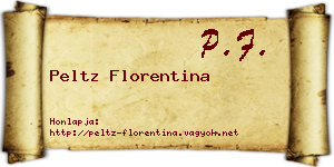 Peltz Florentina névjegykártya